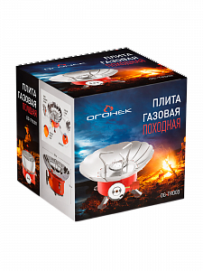 Плитка газовая туристическая с ветрозащитой Огонек OG-TRD03